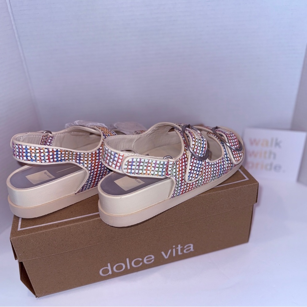🆕 Womens Dolce Vita Multicolor Strappy Sandals - Size 9 🆕 - Picture 9 of 16